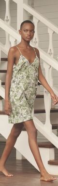 NEW WT Bronzini & Beatriz Camacho 100% COTTON DESIGNER Slip LARGE Dress Chemise